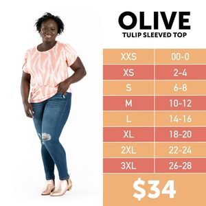 LuLaRoe Olive Top Solid Yellow NWT